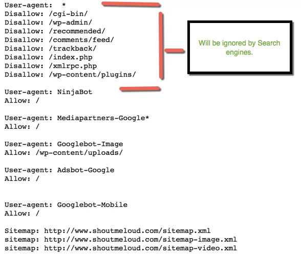 ideal robots.txt file example of the robots.txt file on the Nike website